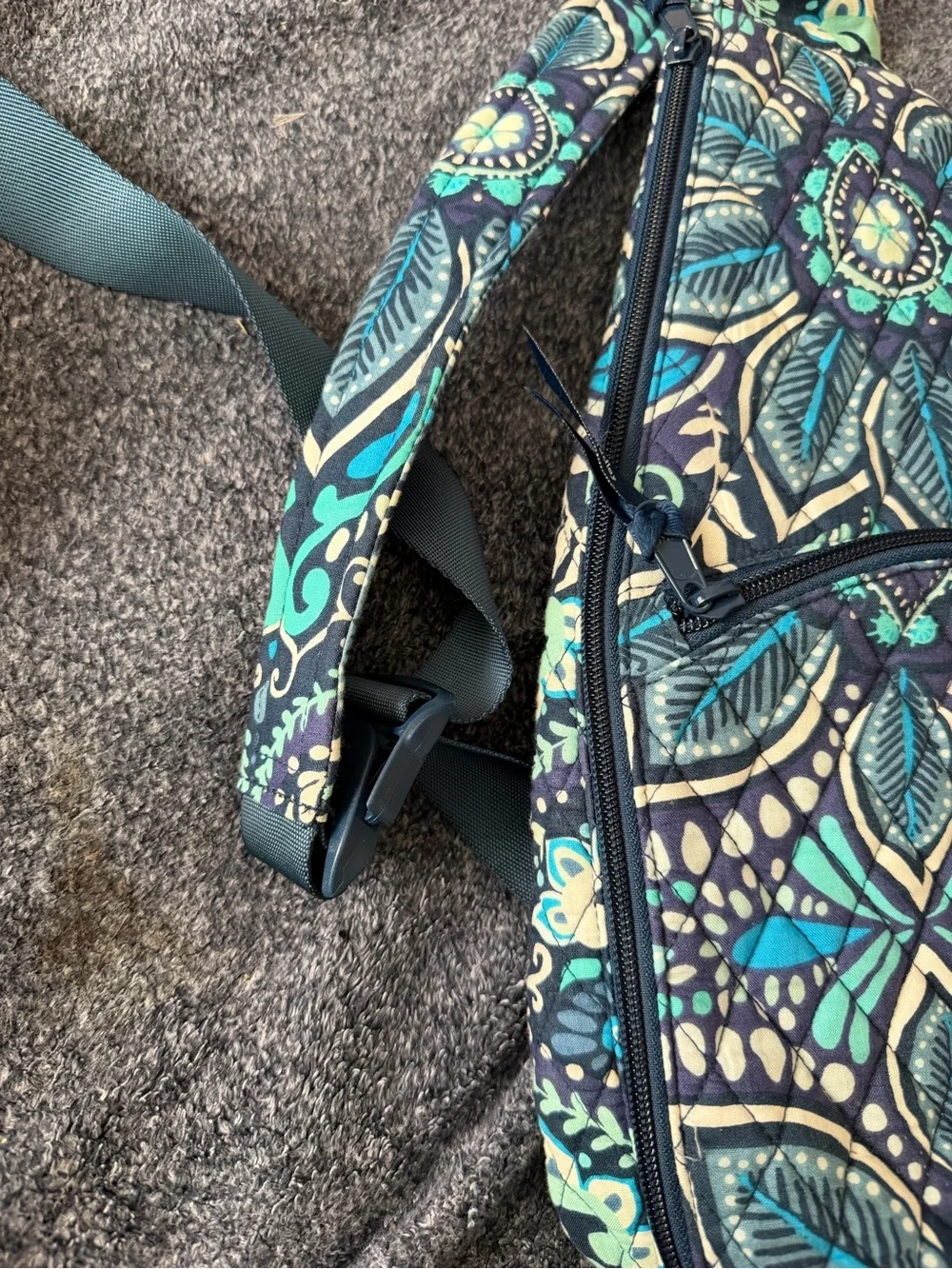 Vera Bradley Blue Island Medallion Essential Sling Backpack